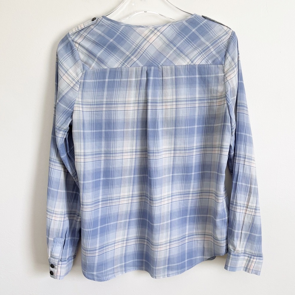 Joie Blouse Acaelle Plaid Button Down Cotton Top XS - Picture 11 of 17